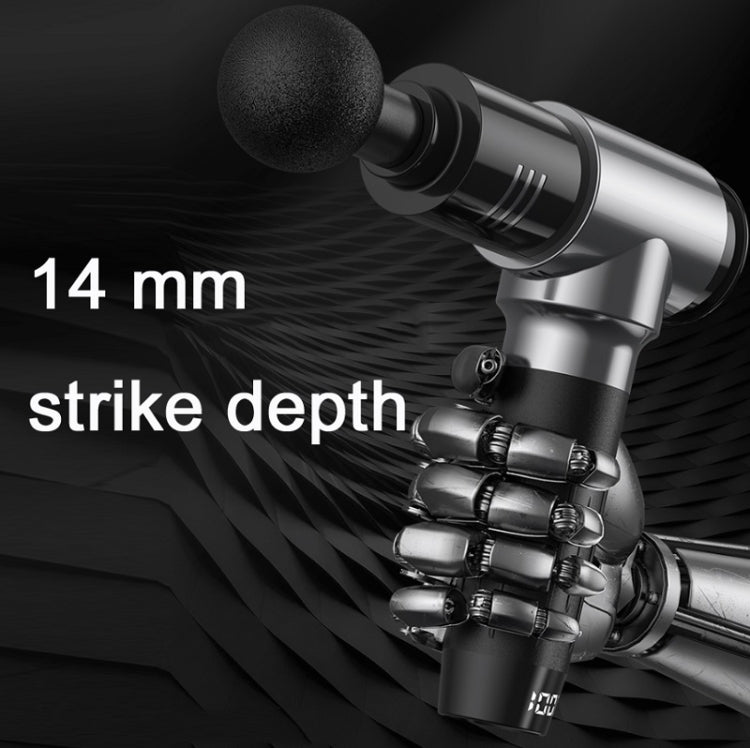 Y10 Fitness Massage Fascia Muscle Vibration Massager, 7 Gears Carbon Fiber, 7 Gears Bright Gray