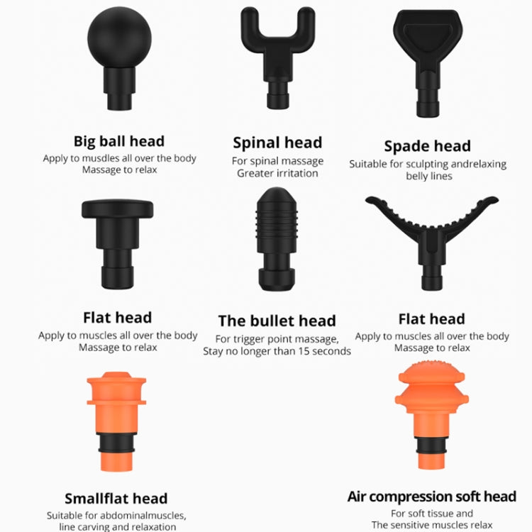 Y10 Fitness Massage Fascia Muscle Vibration Massager, 7 Gears Carbon Fiber, 7 Gears Bright Gray