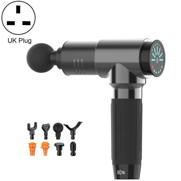 Y10 Fitness Massage Fascia Muscle Vibration Massager, 7 Gears Carbon Fiber, 7 Gears Bright Gray