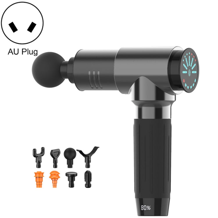 Y10 Fitness Massage Fascia Muscle Vibration Massager, 7 Gears Carbon Fiber, 7 Gears Bright Gray