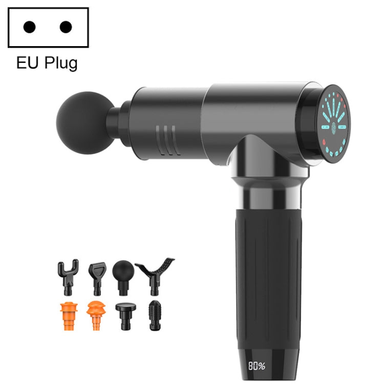 Y10 Fitness Massage Fascia Muscle Vibration Massager, 7 Gears Carbon Fiber, 7 Gears Bright Gray