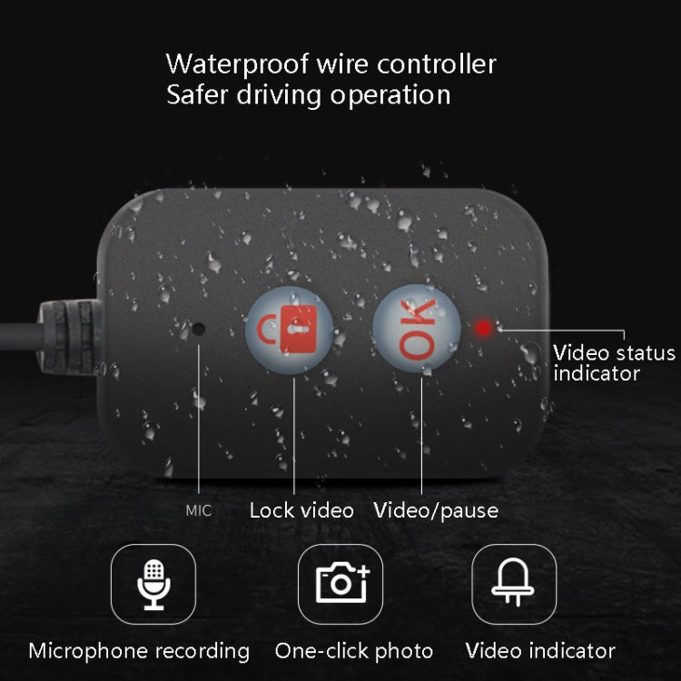 MT30 720P Waterproof Motorcycle Driving Recorder Locomotive Front And Rear Double Lens Recorder, MT30