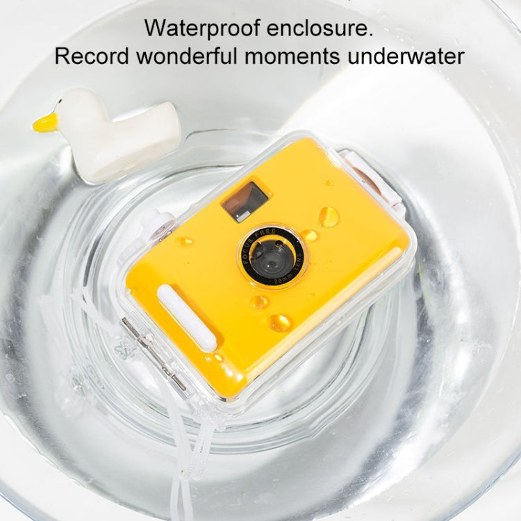 Cute Retro Film Waterproof Shockproof Camera With Disposable Film, All White Shell, Black White Shell, Yellow White Shell, Light Pink White Shell, Sky Blue White Shell