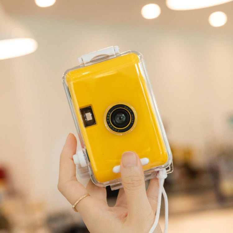 Cute Retro Film Waterproof Shockproof Camera With Disposable Film, All White Shell, Black White Shell, Yellow White Shell, Light Pink White Shell, Sky Blue White Shell