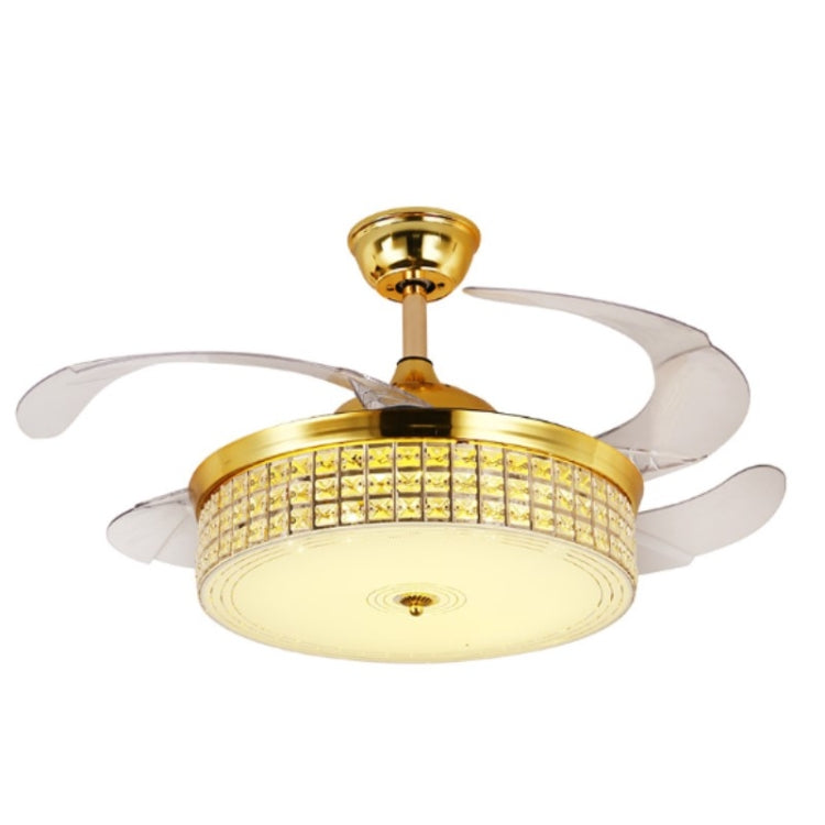 Invisible Crystal Fan LED Chandelier Home Living Room Bedroom Variable Frequency Ceiling Fan Light with Remote Control, 42 inch 115 Three Colors 36W, 42 inch 116 Three Colors 36W, 42 inch 114 Three Colors 36W, 42 inch 112 Three Colors 36W...