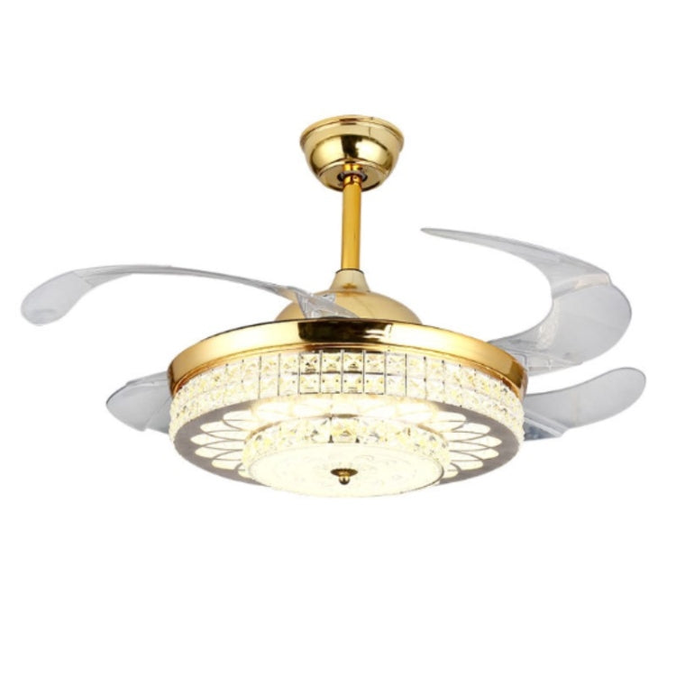 Invisible Crystal Fan LED Chandelier Home Living Room Bedroom Variable Frequency Ceiling Fan Light with Remote Control, 42 inch 115 Three Colors 36W, 42 inch 116 Three Colors 36W, 42 inch 114 Three Colors 36W, 42 inch 112 Three Colors 36W...