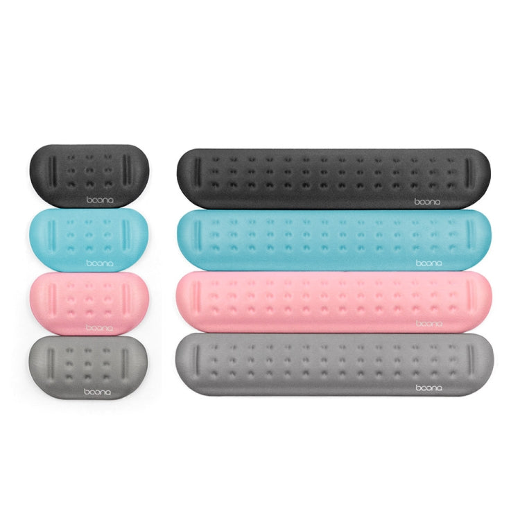 Baona Silicone Memory Cotton Wrist Pad Massage Hole Keyboard Mouse Pad, Style:, Mouse Pad (Blue), Mouse Pad (Gray), Mouse Pad (Black), Mouse Pad (Pink), Medium Keyboard Rest (Blue), Medium Keyboard Rest (Gray), Medium Keyboard Rest (Black)...