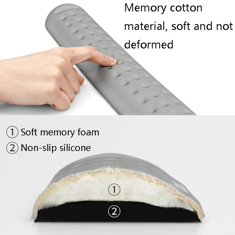 Baona Silicone Memory Cotton Wrist Pad Massage Hole Keyboard Mouse Pad, Style:, Mouse Pad (Blue), Mouse Pad (Gray), Mouse Pad (Black), Mouse Pad (Pink), Medium Keyboard Rest (Blue), Medium Keyboard Rest (Gray), Medium Keyboard Rest (Black)...
