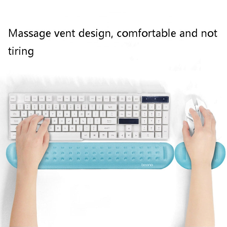 Baona Silicone Memory Cotton Wrist Pad Massage Hole Keyboard Mouse Pad, Style:, Mouse Pad (Blue), Mouse Pad (Gray), Mouse Pad (Black), Mouse Pad (Pink), Medium Keyboard Rest (Blue), Medium Keyboard Rest (Gray), Medium Keyboard Rest (Black)...