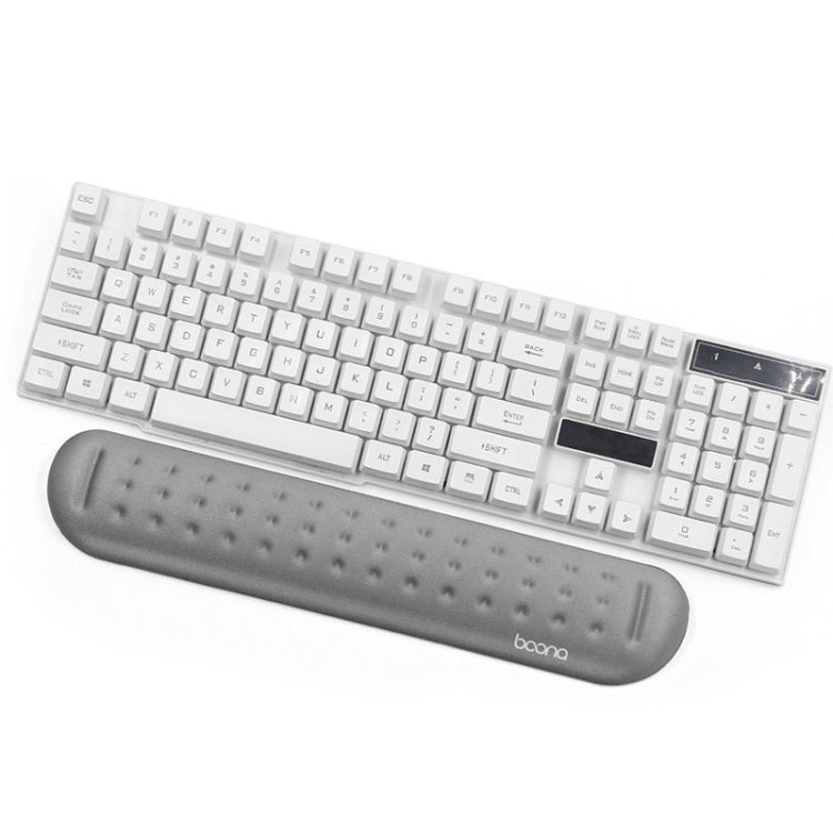 Baona Silicone Memory Cotton Wrist Pad Massage Hole Keyboard Mouse Pad, Style:, Mouse Pad (Blue), Mouse Pad (Gray), Mouse Pad (Black), Mouse Pad (Pink), Medium Keyboard Rest (Blue), Medium Keyboard Rest (Gray), Medium Keyboard Rest (Black)...