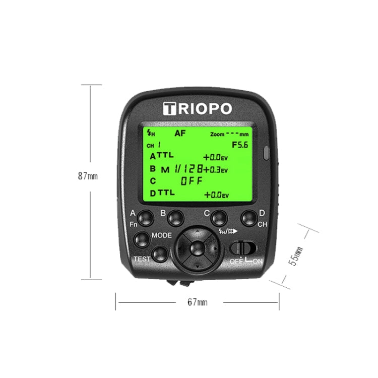 TRIOPO G1 Remote Control TTL Wireless Trigger 2.4GHz Wireless Transmitter For Canon / Nikon Camera, G1