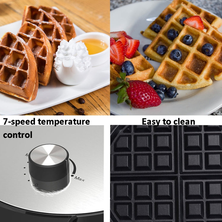 1000W Waffle Maker Breakfast Bread Maker Sandwich Maker Temperature Adjustable Electric Baking Pan, 1000W Waffle Maker(EU Plug), 1000W Waffle Maker(UK Plug), 1000W Waffle Maker(AU Plug)