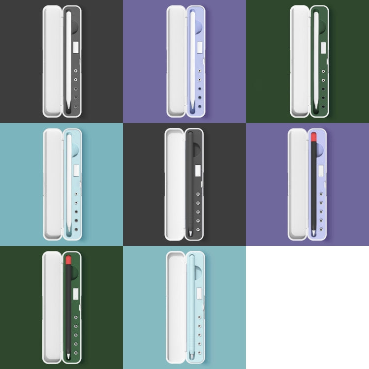 Silicone Stylus Protection Storage Box Box For Apple Pencil 1 / 2 , Specification:, 8mm (Graphite Black), 8mm (Clove Purple), 8mm (Dark Night Green), 8mm (Glacier Blue), 10mm (Graphite Black), 10mm (Clove Purple), 10mm (Dark Night Green)...