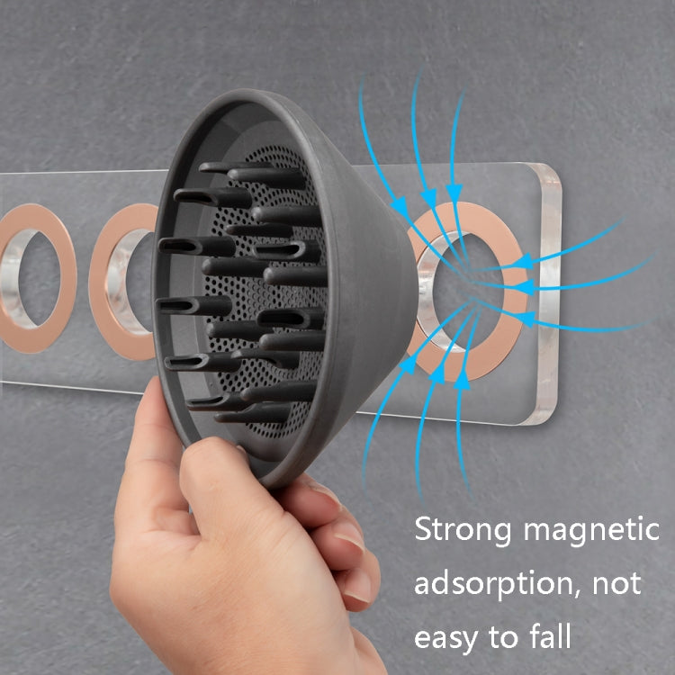 JD01 Punch-Free Hange Acrylic Hair Dryer Storage Bracket For Dyson Hair Dryer, JD01 (Black), JD01 (Transparent)