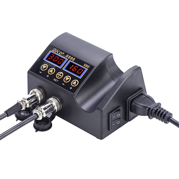 Hot Air Desoldering Station Dual Digital Display Two In One Temperature Control Electric Soldering Iron Soldering Station,, EU Plug