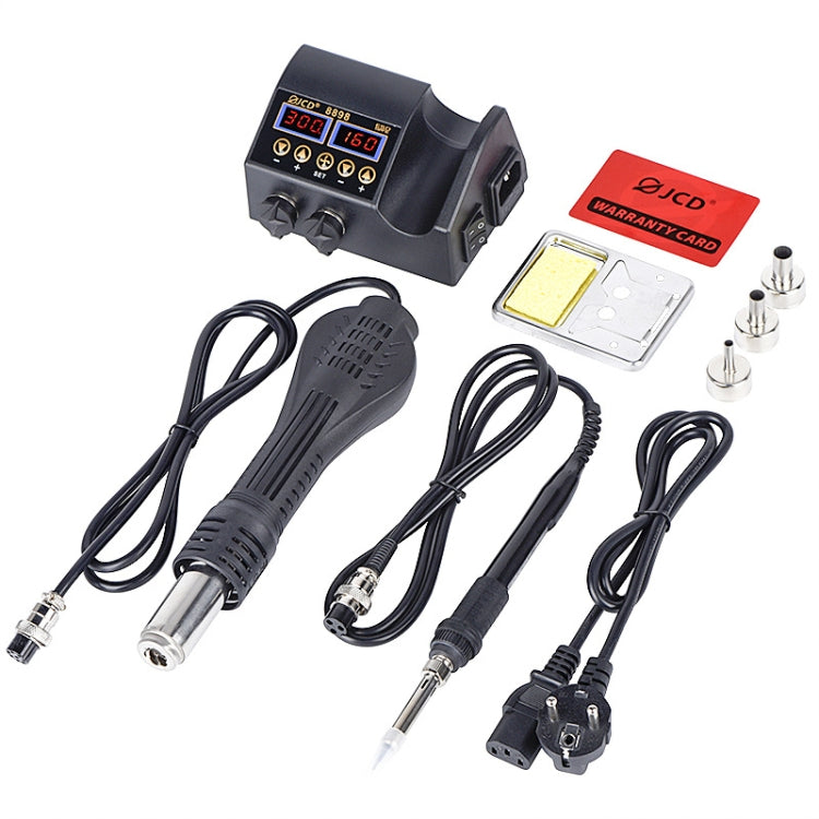 Hot Air Desoldering Station Dual Digital Display Two In One Temperature Control Electric Soldering Iron Soldering Station,, EU Plug