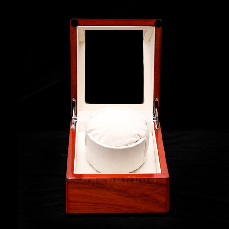 1+0 Automatic Strings Watch Box Varnished Rosewood Grain Watch Shaker, US Plug, Single, Rosewood Grain