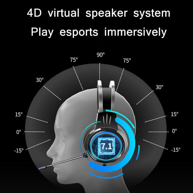 Heir Audio Head-Mounted Gaming Wired Headset With Microphone, Colour: X8 7.1 Sound Upgrade (Stars White)