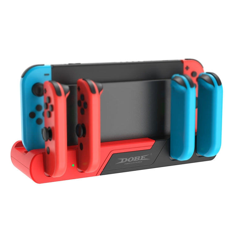 DOBE TNS-0122 4 In 1 Gamepad Charging Dock For Switch OLED, TNS-0122 Red Black, TNS-0122 White Black