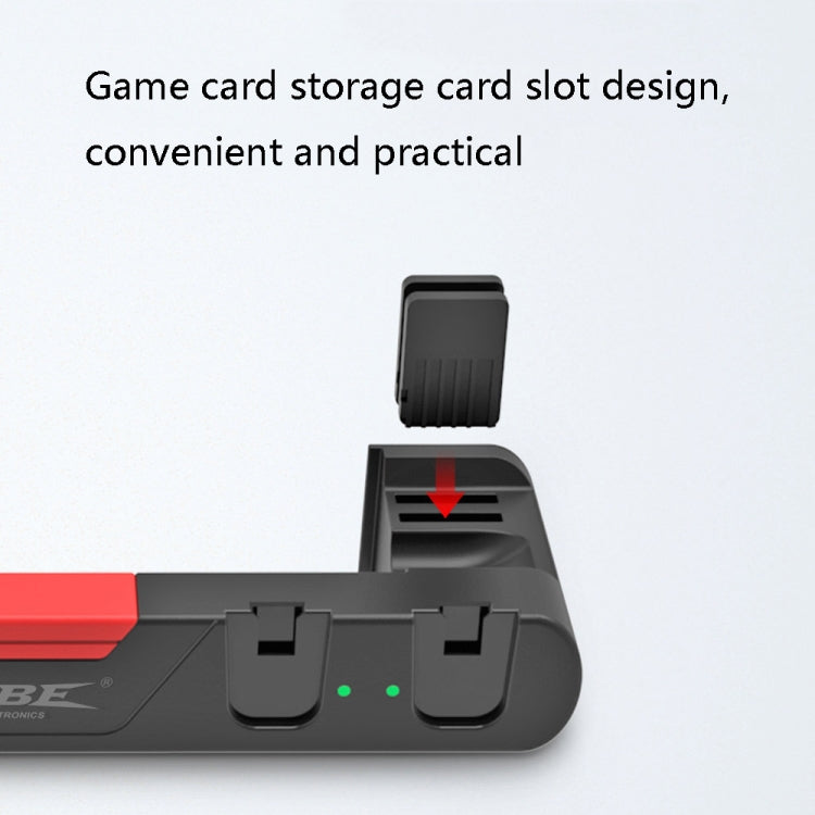 DOBE TNS-0122 4 In 1 Gamepad Charging Dock For Switch OLED, TNS-0122 Red Black, TNS-0122 White Black