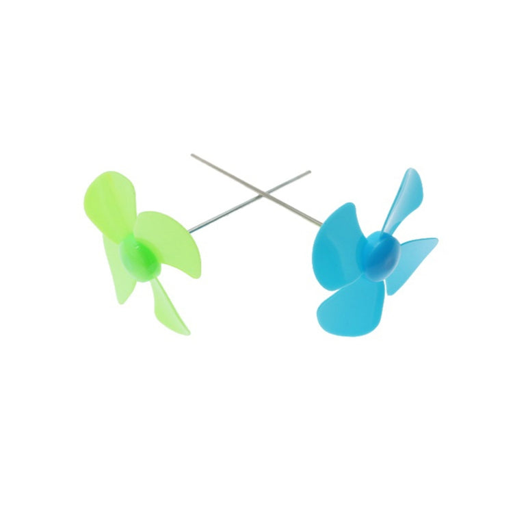 100 PCS Four-Blade Propeller Technology Made Toy Accessories, Random Color Delivery, Four-Blade Propeller