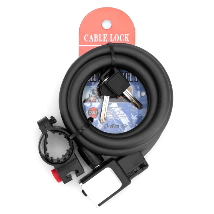 BG-0518 Mountain Bike Portable Anti-Theft Bold Cable Lock, Length:, 1.2m With Lock Frame, 1.5m With Lock Frame, 1.8m With Lock Frame