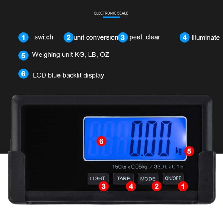 Wireless Transmission Split Scale Electronic Scale Portable Express Scale Animal Scale,CN Plug, 180kg / 0.1kg