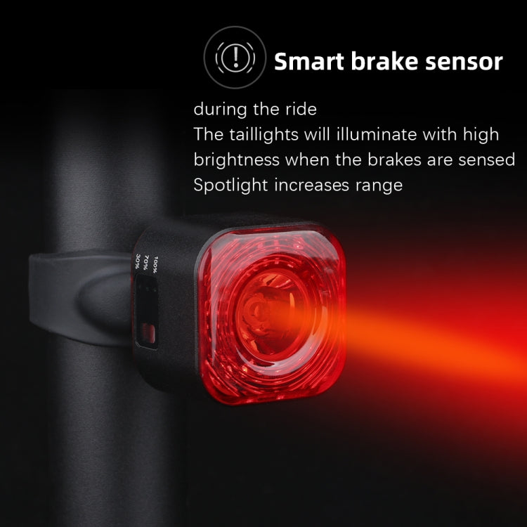 MEROCA XC02 Smart Light-Sensitive Brake Induction Taillight, Cushion Mounting, Pipe Mounting