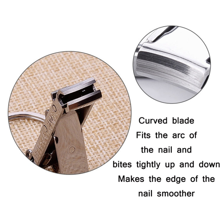 Stainless Steel Folding Nail Clippers with Keychain