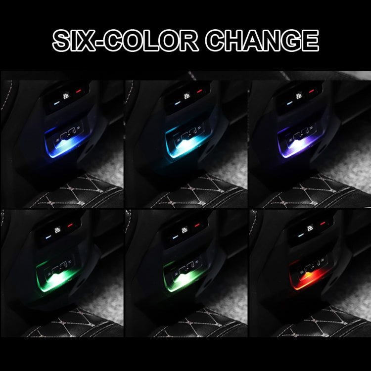 2 PCS Car USB Atmosphere Light LED Decorated Lighting Light, Colorful Adjustable