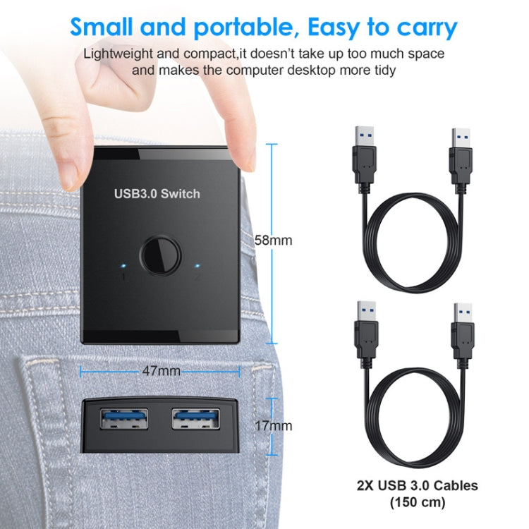 T25 2 In 1 USB3.0 Bidirectional Switch Printer Sharer Splitter — InStock