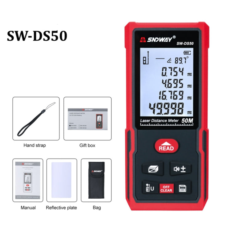 Handheld Laser Rangefinder Infrared Laser Ruler, SNDWAY SW-DS50, SNDWAY SW-DS70, SNDWAY SW-DS100, SNDWAY SW-DS120