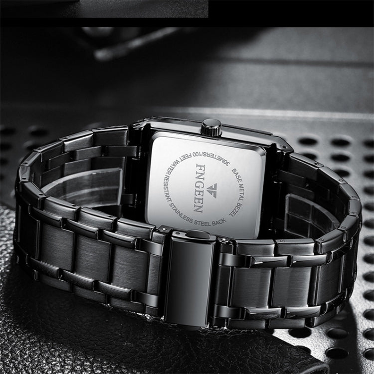 FNGEEN 3627 Waterproof Calendar Men Square Watch, Full Gold Black Surface, Full Gold Gold Surface, Black Belt Rose Shell Black Surface, Black Belt Gold Shell Black Surface, Black Belt Black Shell Black Surface, White Steel White Surface...