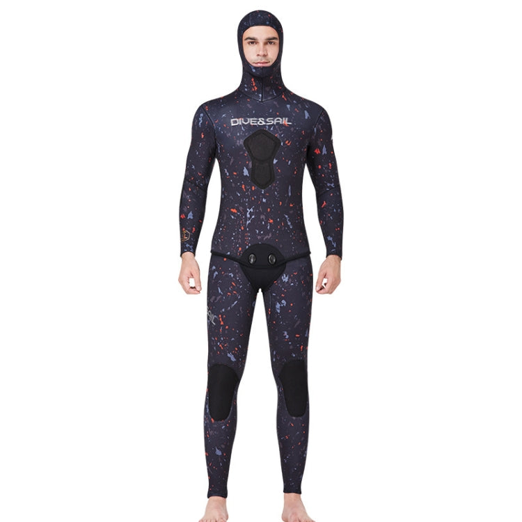 DIVE&SAIL 5mm Split Thick And Keep Warm Long Sleeves Hooded Diving Suit, 5mm XXL Green, 5mm XL Orange, 5mm XXL Black, 5mm XXXL Green, 5mm XXL Orange, 5mm XXXL Black, 5mm M Green, 5mm XXXL Orange, 5mm M Black, 5mm M Orange, 5mm L Green, 5mm L Black...