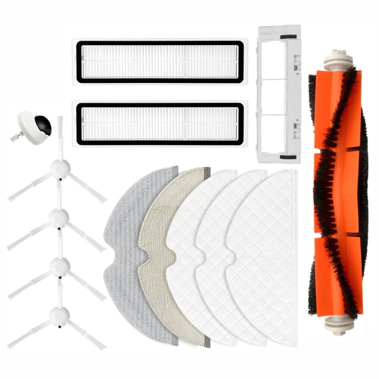 2 PCS Filter Replacement Accessories for Xiaomi Mijia Dreame 1C/2C, 2 Pairs Side Brush, 2 PCS Filter, 1 Pair Black Side Brush, 1 PC Universal Wheel