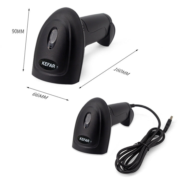 Kefar Supermarket Store Cashier Wired Red Light Scanner, 1D Barcode, QR CodeWireless