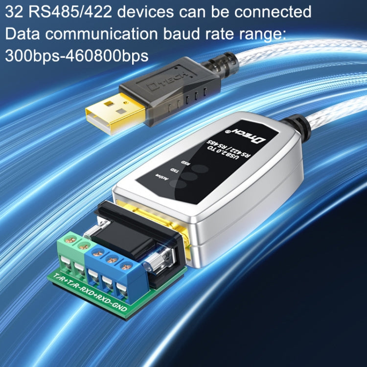 DTECH DT-5119 0.5m USB To RS485/422 Industrial Converter Serial Line Communication Adapter, DT-5119 0.5m