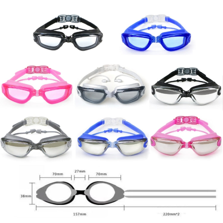 HAIZID HD Anti-fog Waterproof Myopia Swimming Goggles, Optical Black, Optical Blue, Optical Pink, Optical Gray, Plating Black, Plating Gray, Plating Blue, Plating Pink, Myopia 150 Degrees, Myopia 200 Degrees, Myopia 250 Degrees, Myopia 300 Degrees...