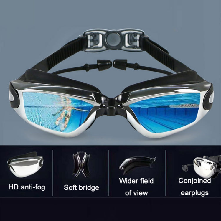 HAIZID HD Anti-fog Waterproof Myopia Swimming Goggles, Optical Black, Optical Blue, Optical Pink, Optical Gray, Plating Black, Plating Gray, Plating Blue, Plating Pink, Myopia 150 Degrees, Myopia 200 Degrees, Myopia 250 Degrees, Myopia 300 Degrees...