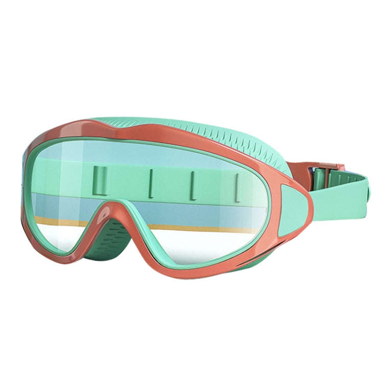 Anti-fog Children Swimming Goggles Comfortable Large Frame Diving Glasses, Macaron, Flush Tide Blue, Pumpkin Orange, Milk White, Ice Lake Blue, Pink Blue