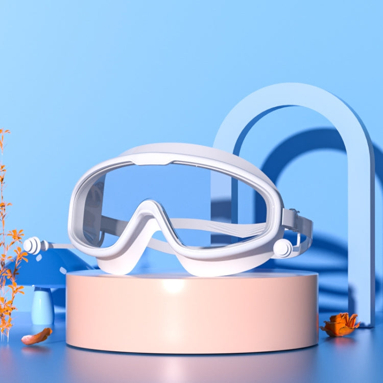 Large Frame Waterproof and Anti-fog HD Transparent Children Swimming Goggles, HD Transparent Swimming Goggles(White), HD Transparent Swimming Goggles(Pink), HD Transparent Swimming Goggles(Blue Yellow), HD Transparent Swimming Goggles(Blue White)...