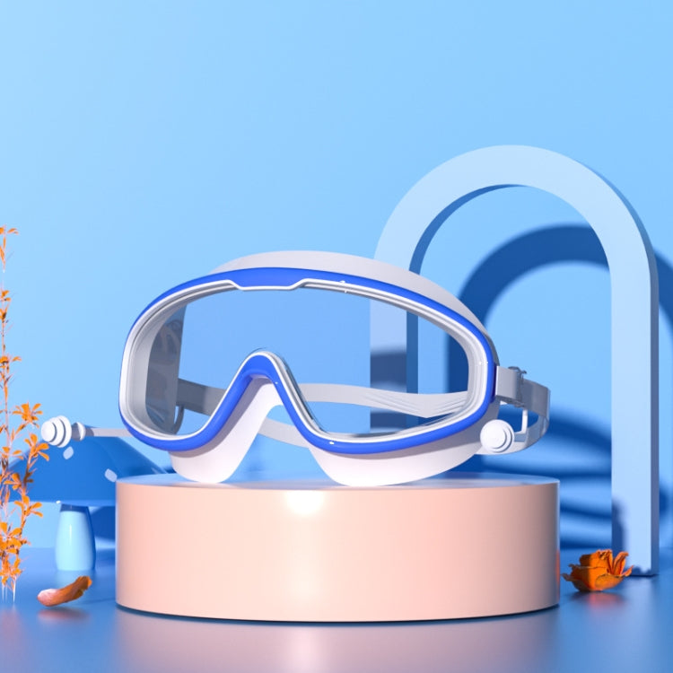 Large Frame Waterproof and Anti-fog HD Transparent Children Swimming Goggles, HD Transparent Swimming Goggles(White), HD Transparent Swimming Goggles(Pink), HD Transparent Swimming Goggles(Blue Yellow), HD Transparent Swimming Goggles(Blue White)...
