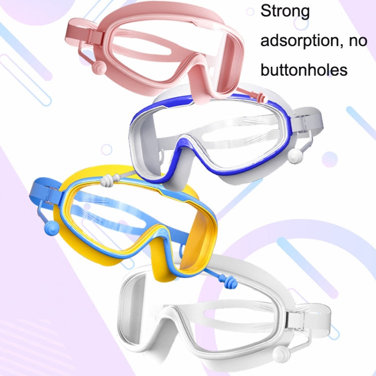 Large Frame Waterproof and Anti-fog HD Transparent Children Swimming Goggles, HD Transparent Swimming Goggles(White), HD Transparent Swimming Goggles(Pink), HD Transparent Swimming Goggles(Blue Yellow), HD Transparent Swimming Goggles(Blue White)...