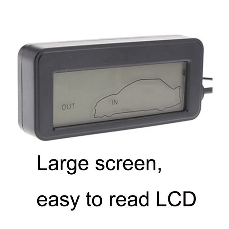 Car Inside and Outside Backlit Mini Digital Thermometer, Blue, Green, Red