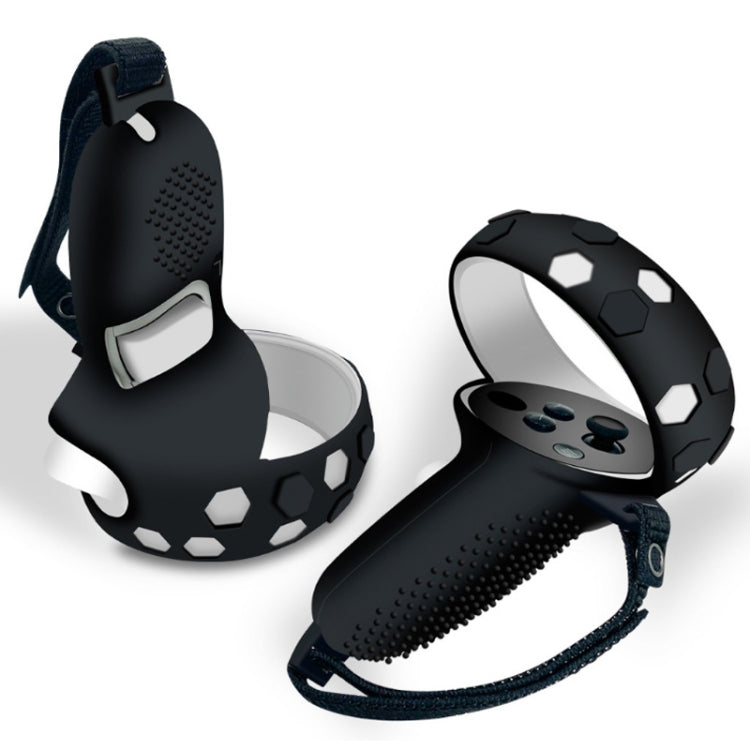 6 PCS/Set For Meta Quest 2 Silicone All-Inclusive Console Controller Cover, White, Blue, Black, Red