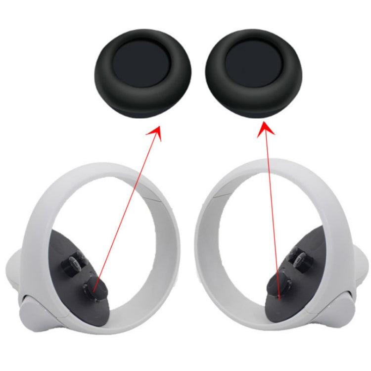 6 PCS/Set For Meta Quest 2 Silicone All-Inclusive Console Controller Cover, White, Blue, Black, Red