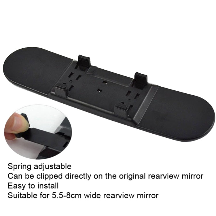 DM-055 28.8cm Car Large Field of View Anti-dazzle Blue Mirror Reversing Curved Rearview Mirror, 28.8cm