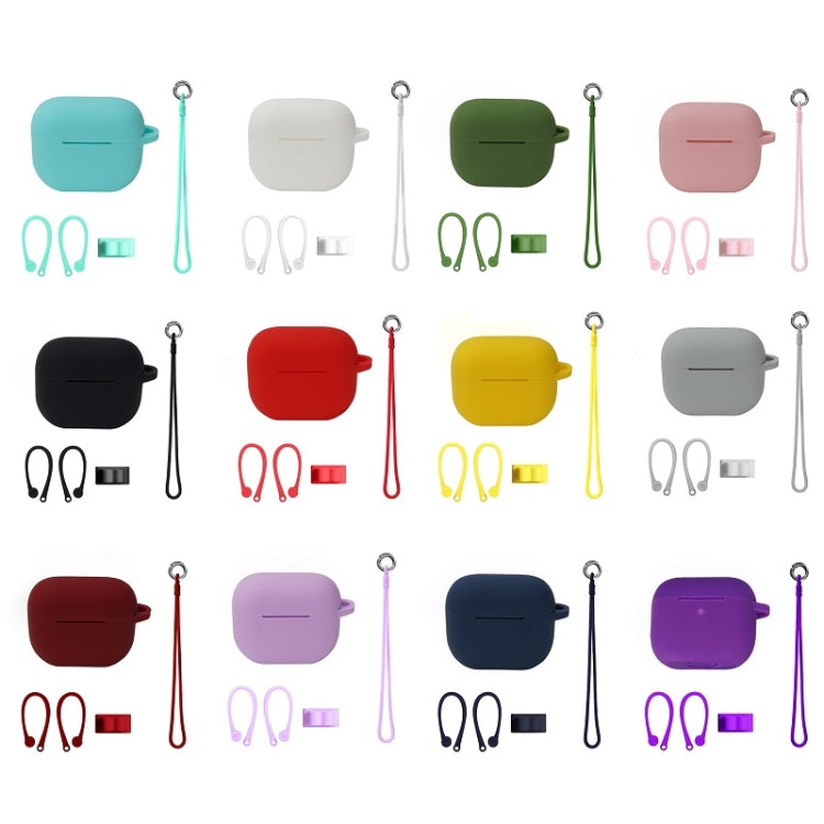 Bluetooth Earphone Silicone Cover Set For AirPods 3, Hand Rope Set White, Hand Rope Set Mint Green, Hand Rope Set Grass Green, Hand Rope Set Pink, Hand Rope Set Black, Hand Rope Set Red, Hand Rope Set Yellow, Hand Rope Set Gray, Hand Rope Set Wine Red...
