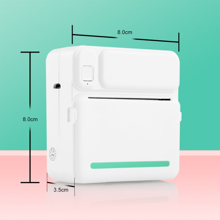 C19 200DPI Student Homework Printer Bluetooth Inkless Pocket Printer, Pink, Blue, Pink Printer Paper x 5, Blue Printer Paper x 5, Pink Sticker x 5, Blue Sticker x 5, Pink Set, Blue Set