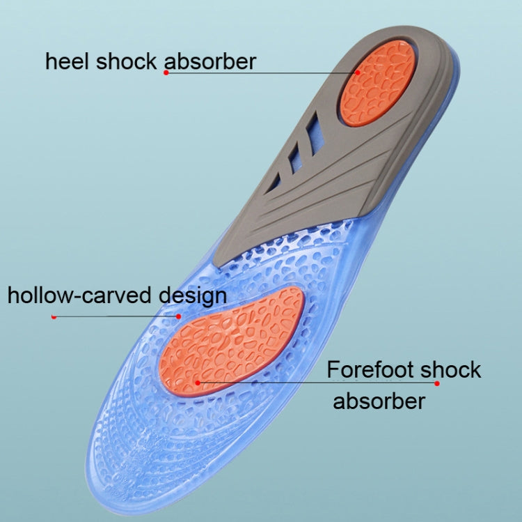 TPE GEL Sports Insole Shock-absorbing Sweat-absorbing Running Insole, Male 41-46